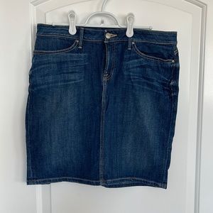 Banana Republic Dark Blue Denim Midi Skirt